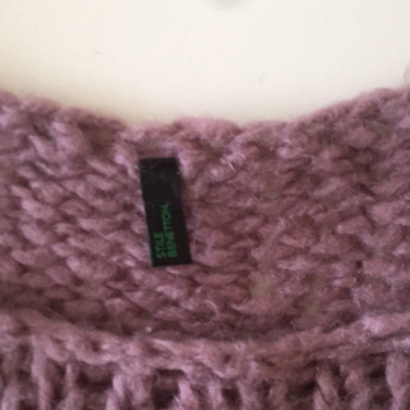 Stile Benetton Sweater Loose Knit Oversized Artsy - Picture 3 of 13